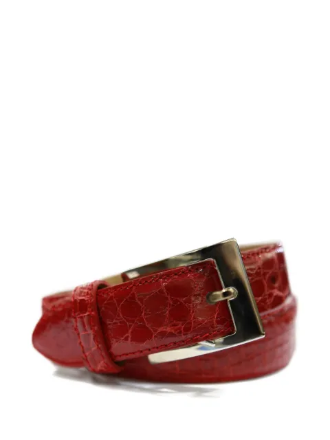 Tardini rectangular-buckle belt