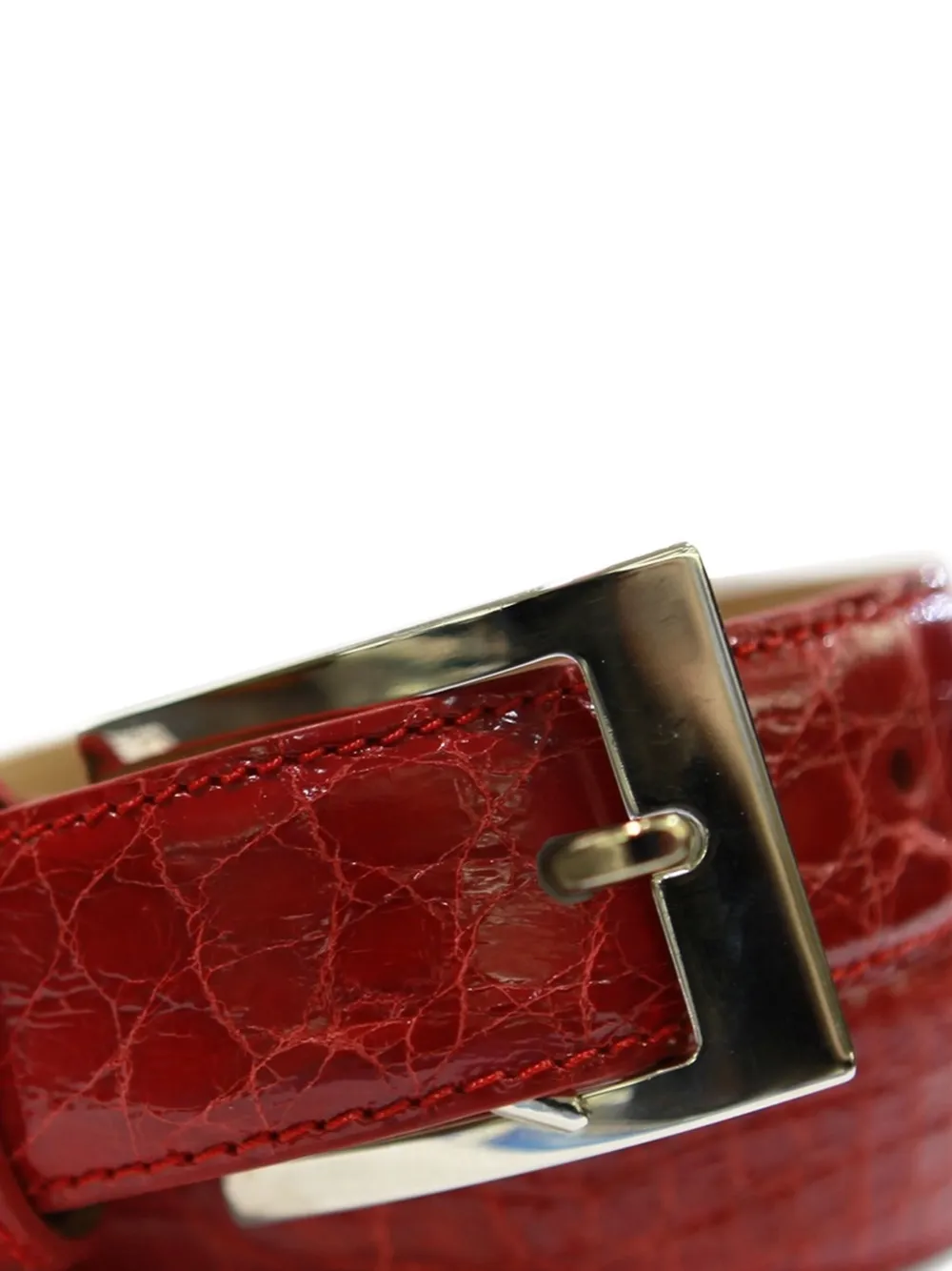 Tardini Rectangular-buckle Belt In Red