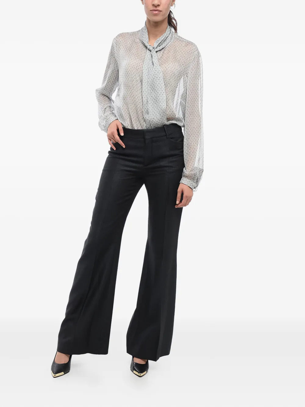 Max Mara flared-leg trousers - Zwart
