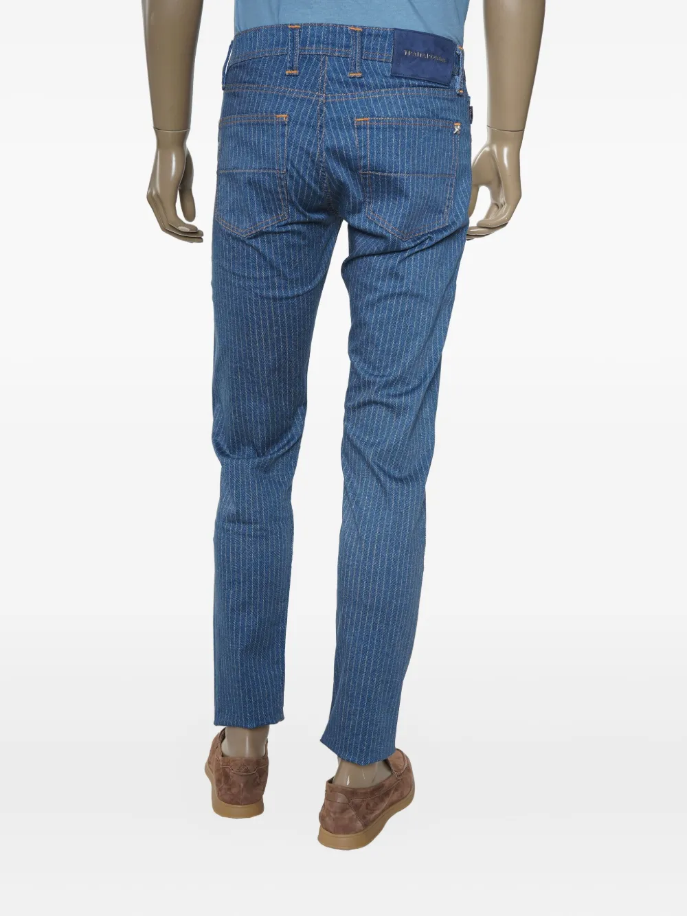 Sartoria Tramarossa Broek met krijtstreep Blauw