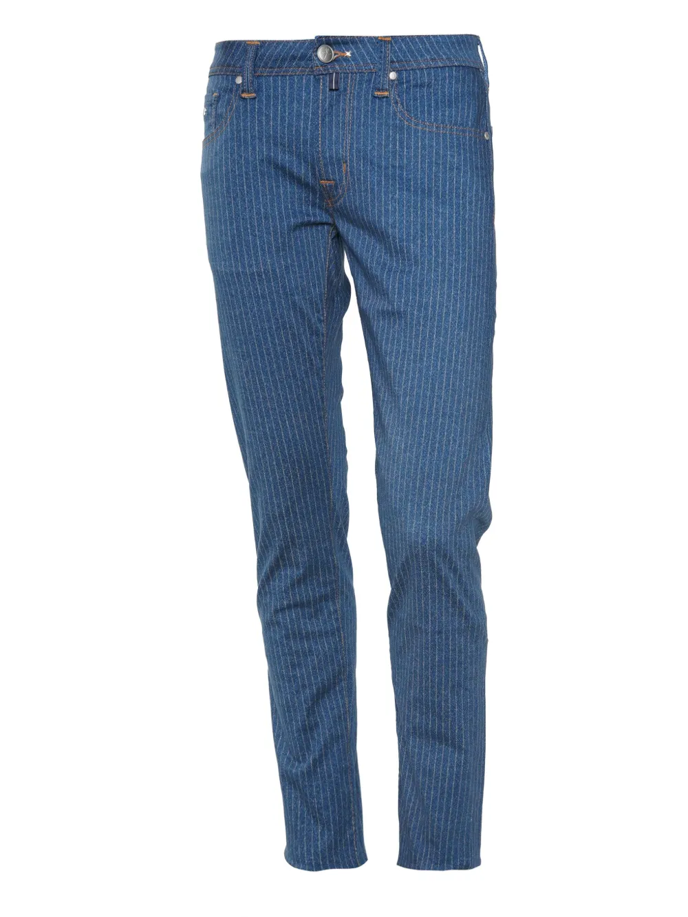 Sartoria Tramarossa pinstripe cotton trousers - ブルー Sartoria Tramarossa pinstripe cotton trousers - ブルー
