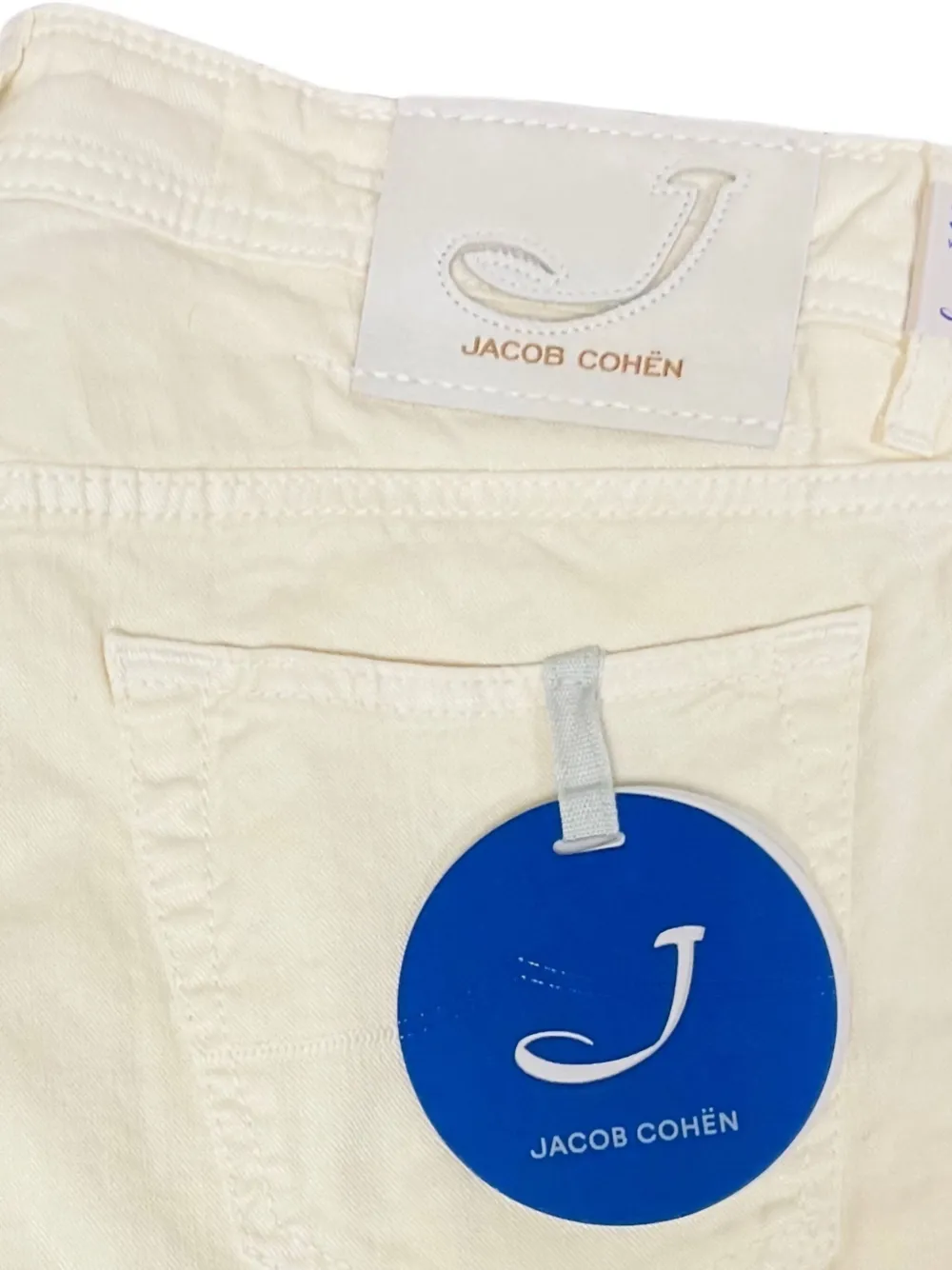 Jacob Cohën Jeans met ponyhaar patch Beige