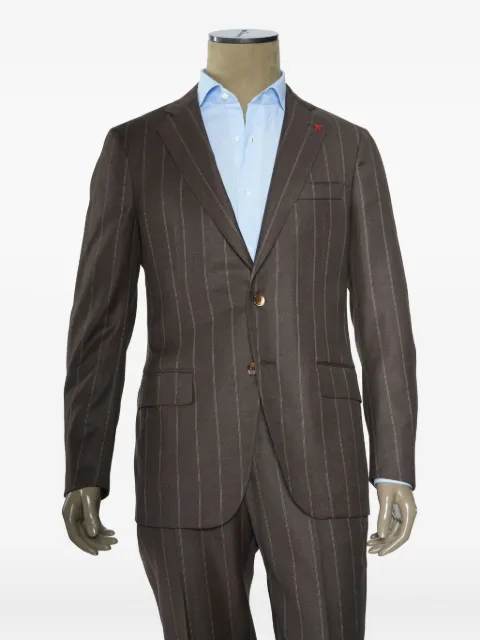 Isaia pinstripe wool single-breasted suit