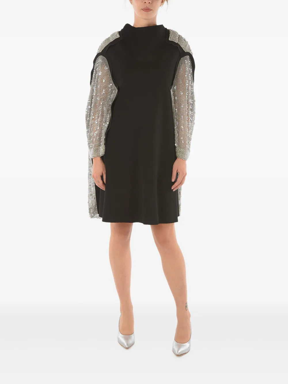 Maison Margiela Abito con design a sezioni - Nero