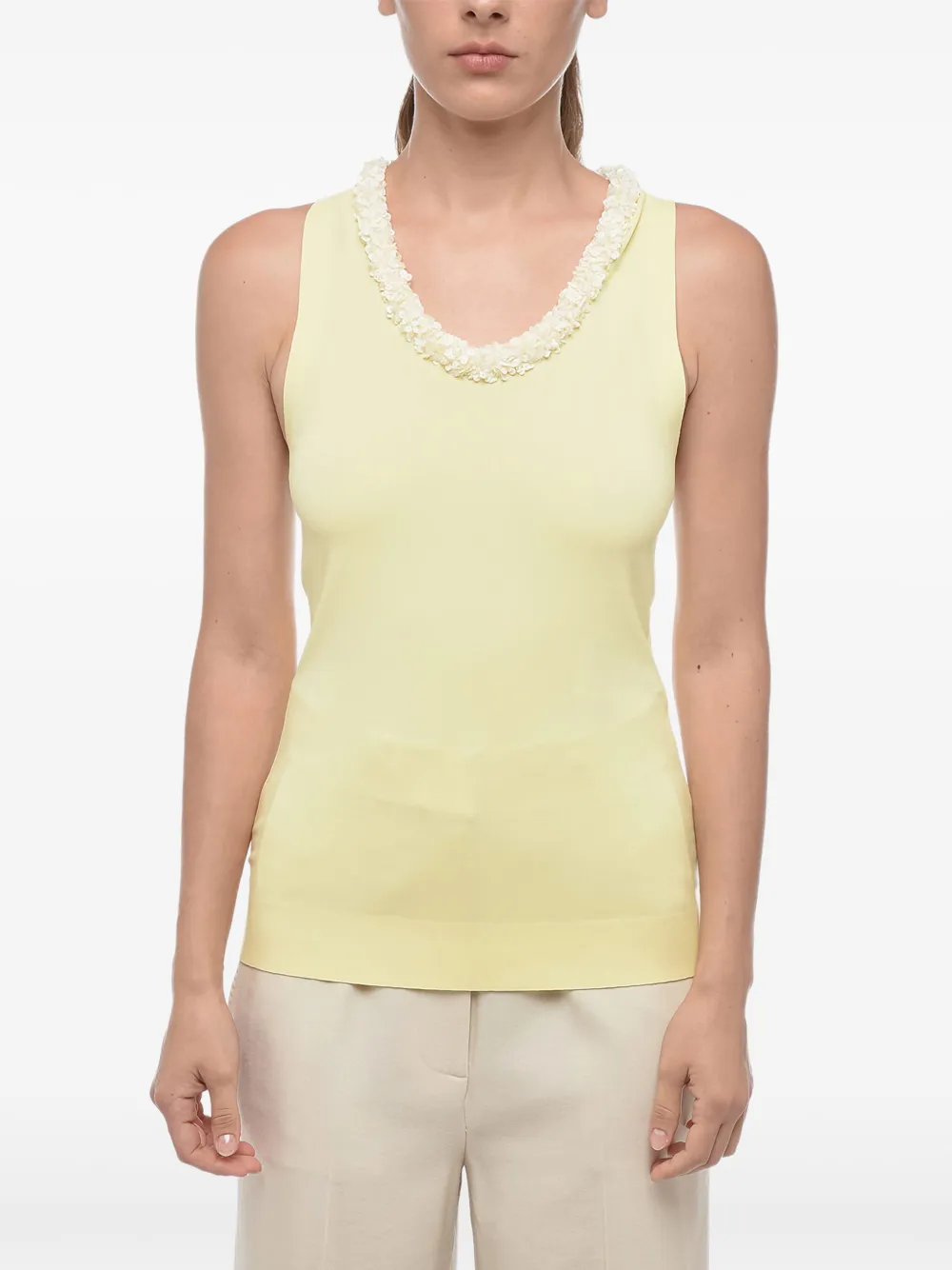 Jil Sander Top con paillettes - Giallo