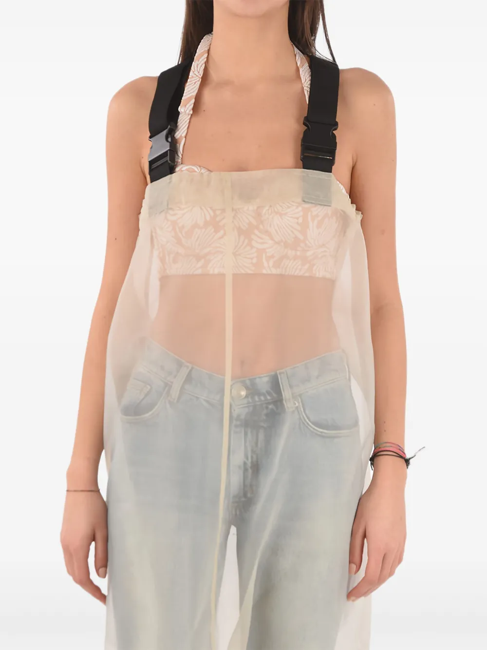 Maison Margiela Abito midi semi trasparente - Toni neutri