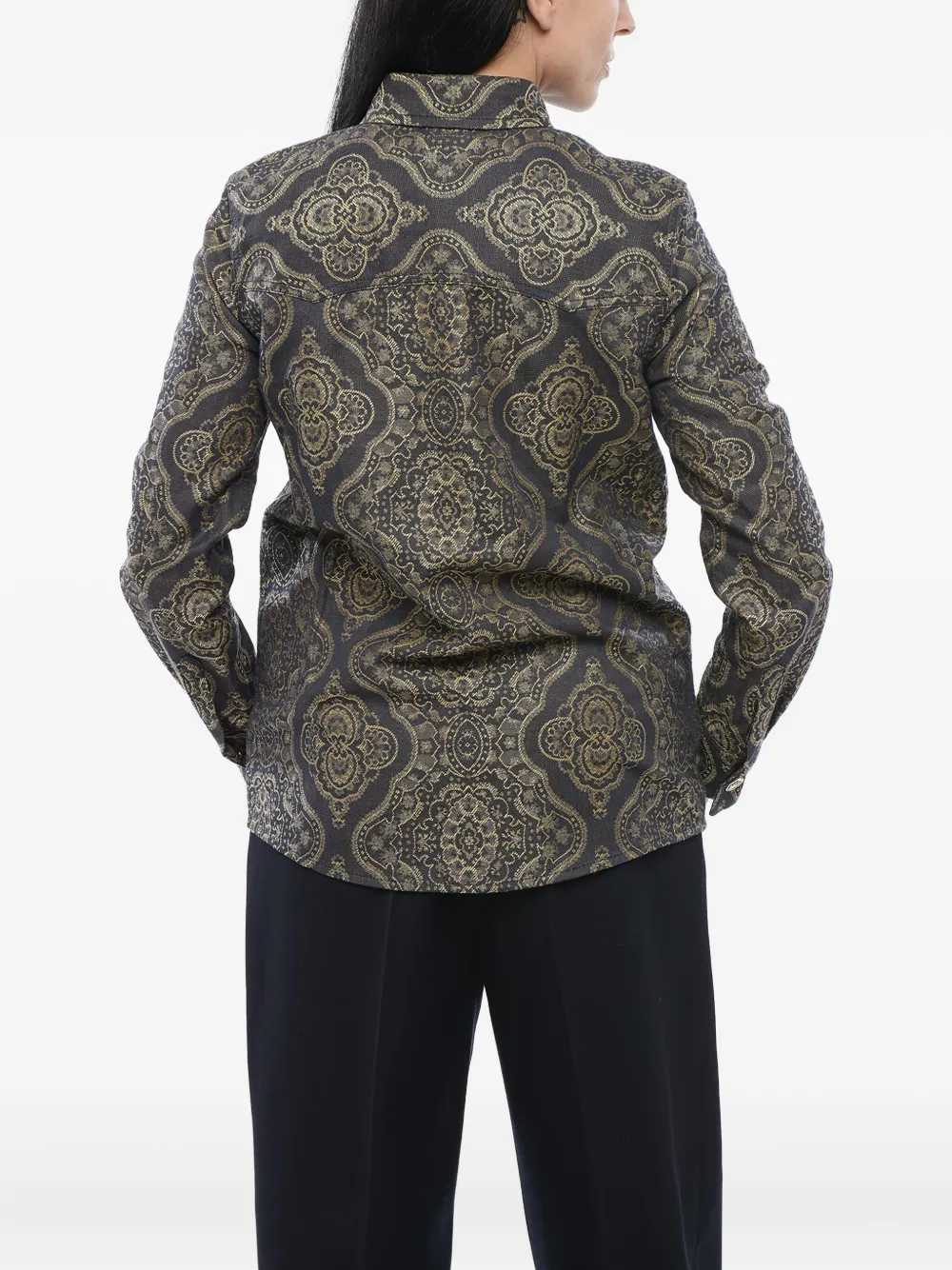 ETRO paisley-pattern button shirt Zwart