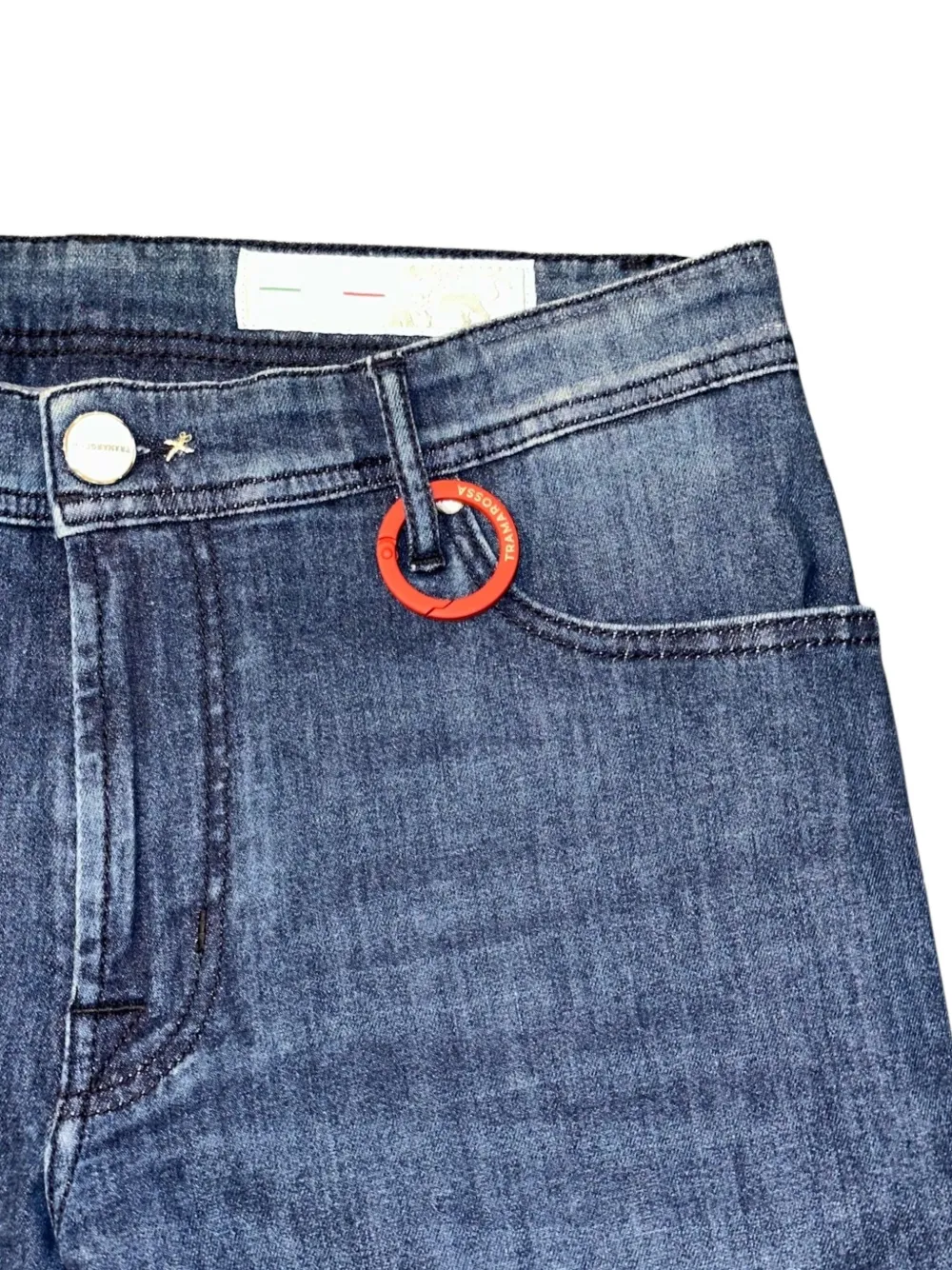 Sartoria Tramarossa Denim shorts met lus detail Blauw
