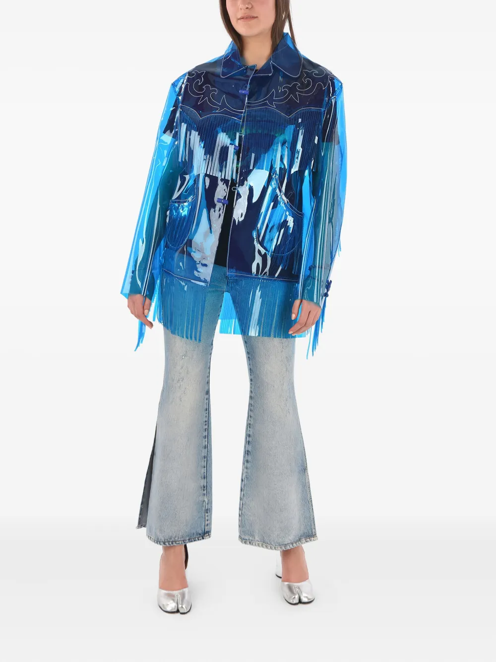 Maison Margiela Cowboy jack met franje Blauw