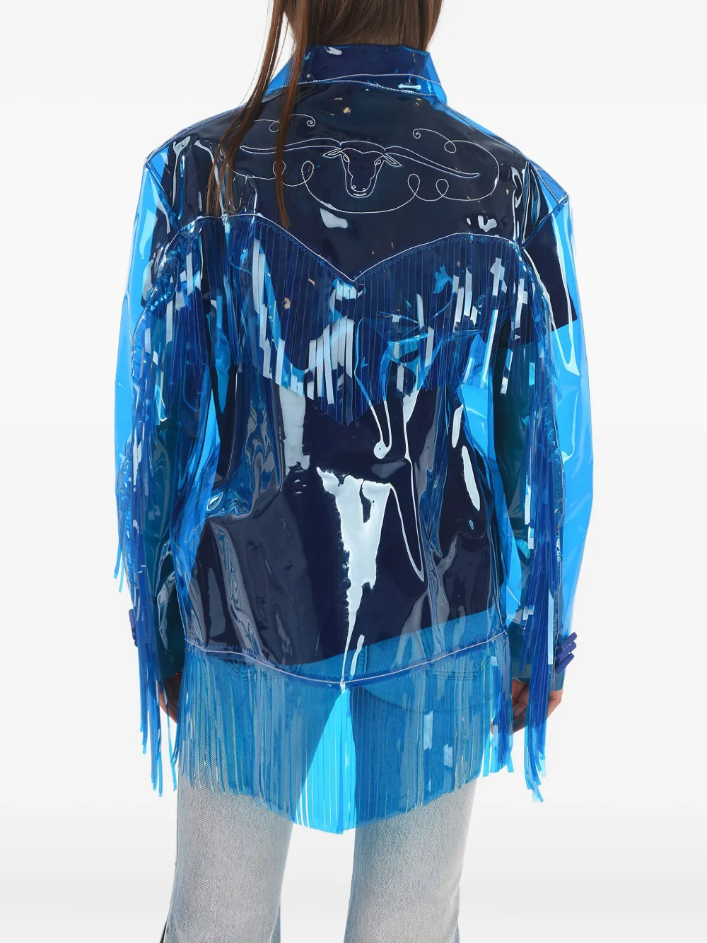 Maison Margiela Cowboy jack met franje Blauw