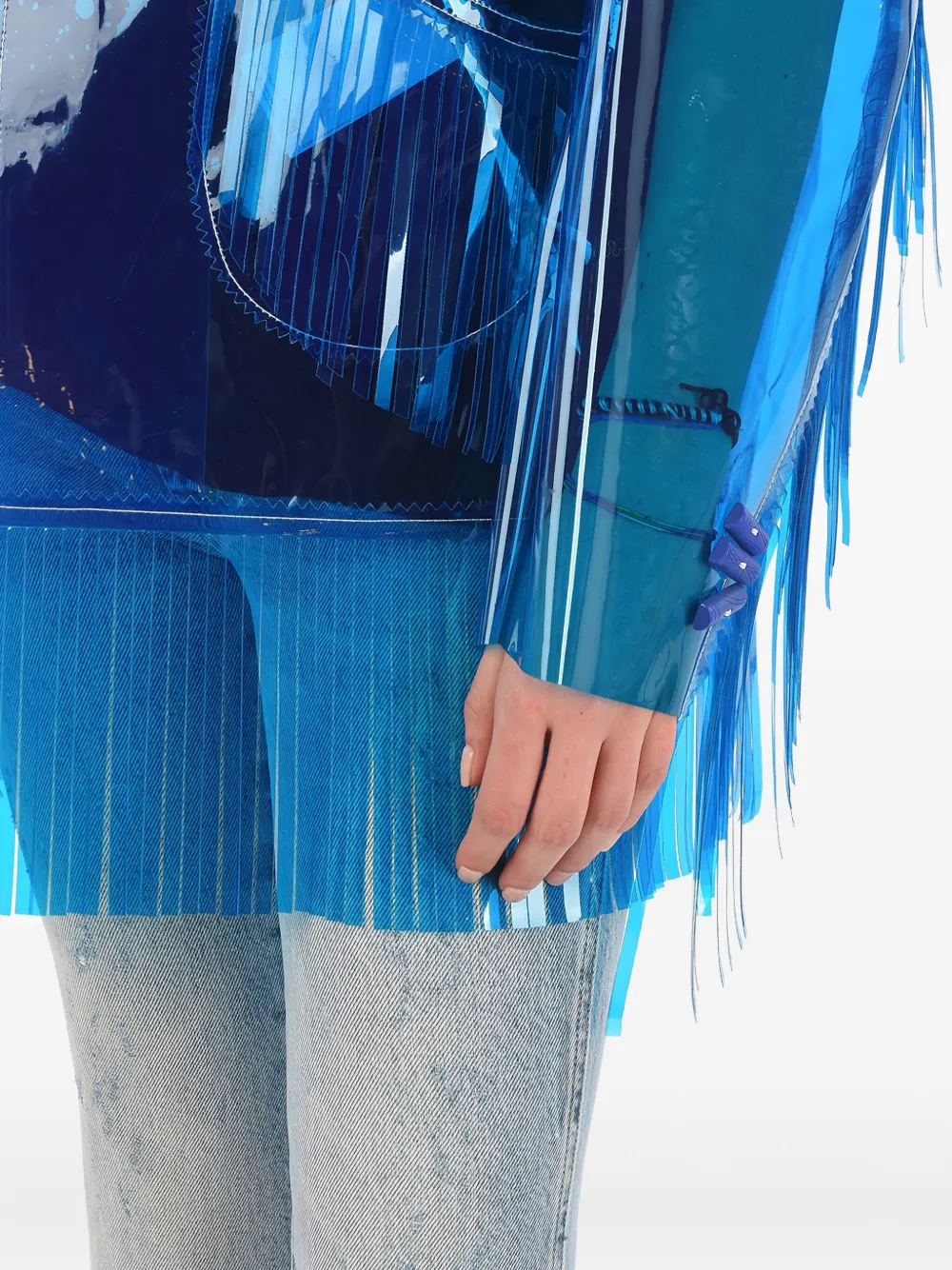 Maison Margiela Cowboy jack met franje Blauw