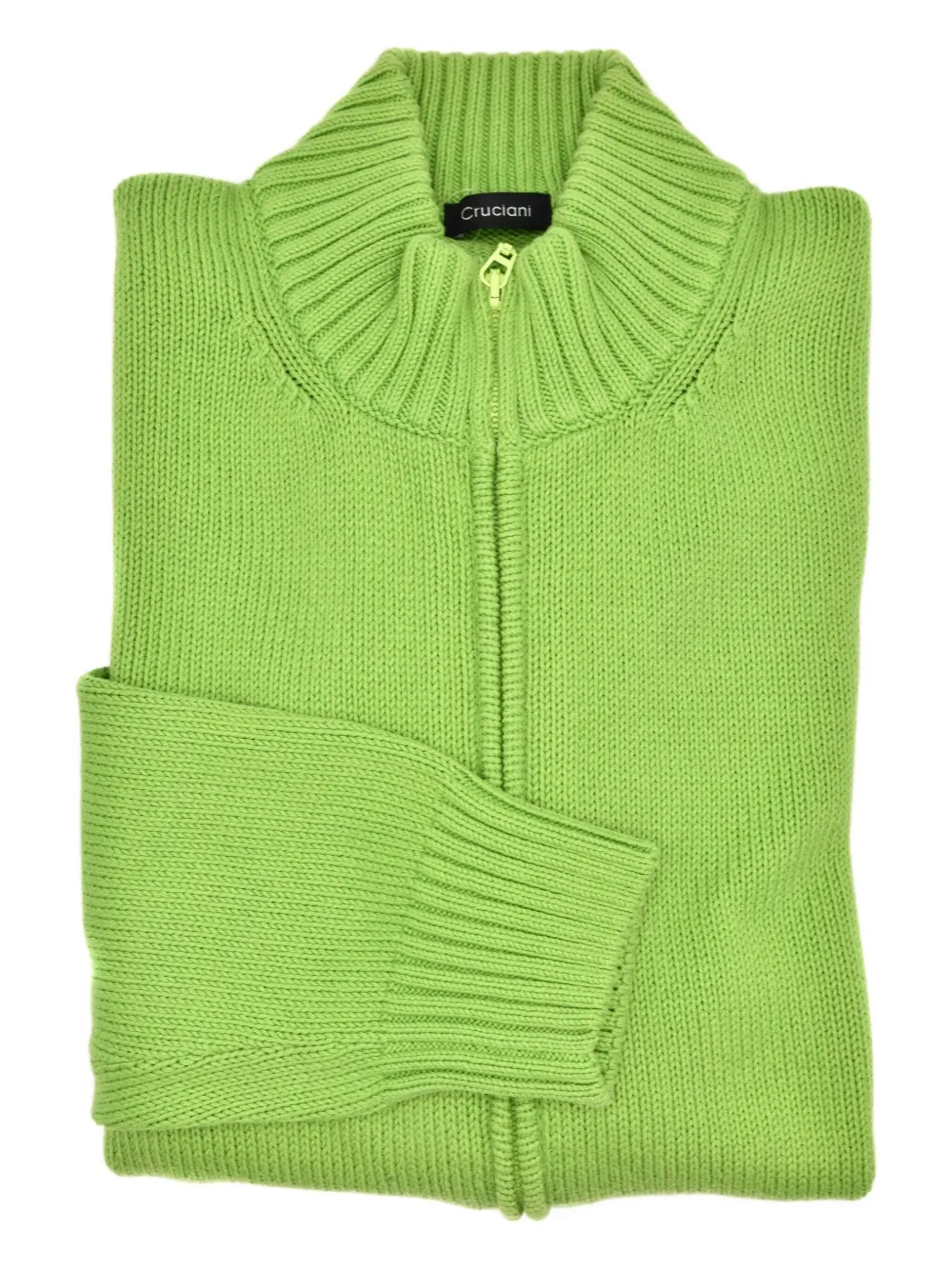 Cruciani zip-neck cotton cardigan | Blue | Image 1