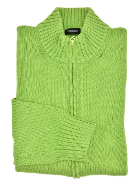 Cruciani zip-neck cotton cardigan