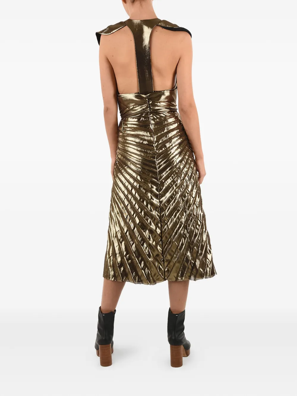 Maison Margiela Gedrapeerde maxi-jurk Geel