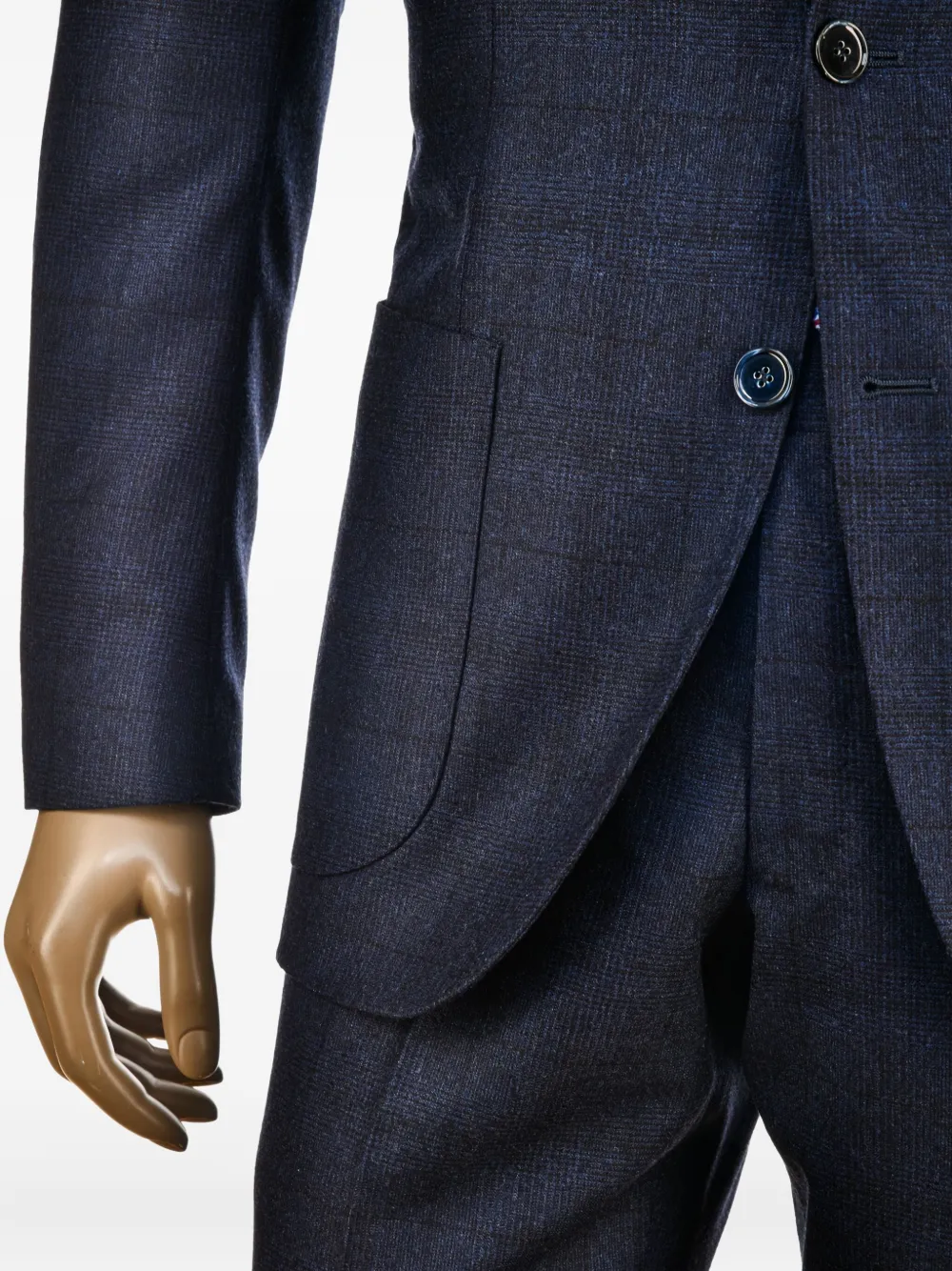 SARTORIO NAPOLI Prince of Wales-check suit Blauw