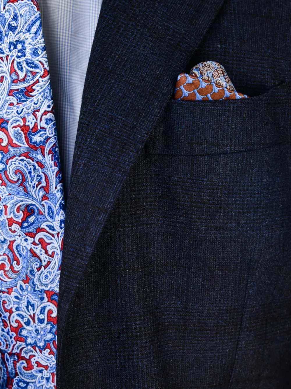 SARTORIO NAPOLI Prince of Wales-check suit Blauw