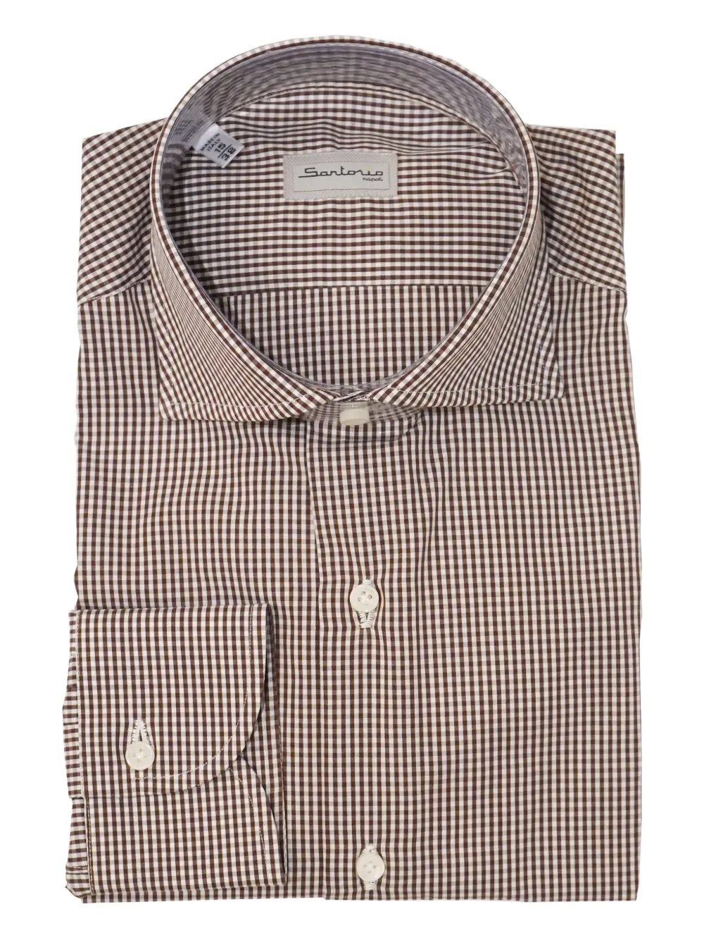 checked-pattern cotton shirt