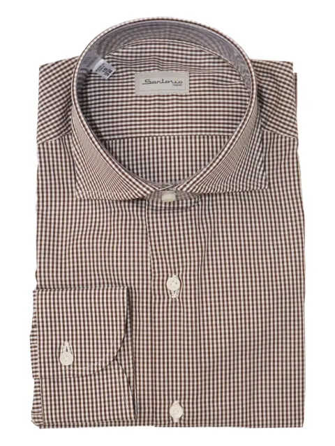 SARTORIO NAPOLI checked-pattern cotton shirt