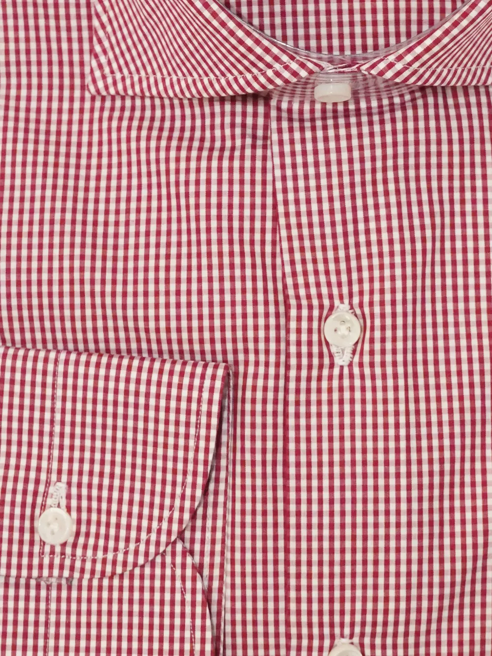 Sartorio Napoli Gingham Cotton Shirt In Red