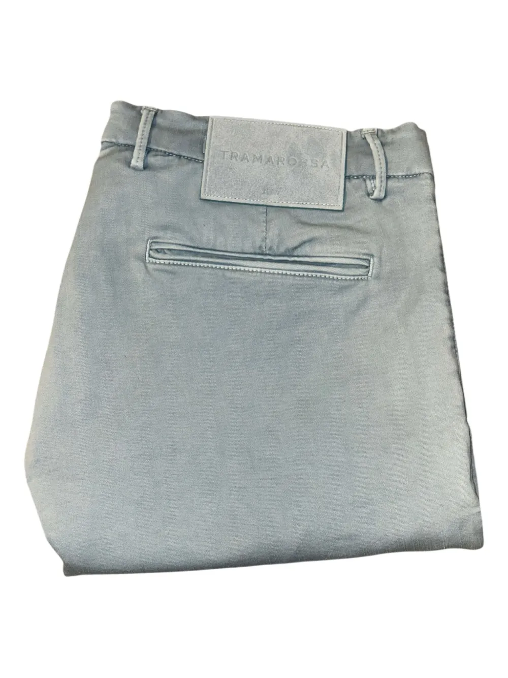 Sartoria Tramarossa Chino shorts met ringdetail Blauw