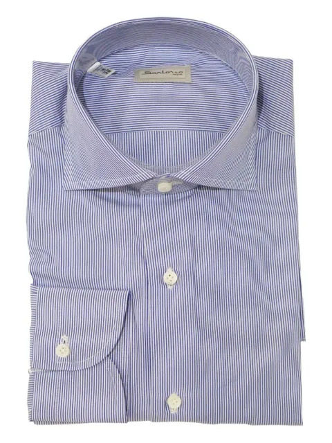 SARTORIO NAPOLI micro-stripe cotton shirt