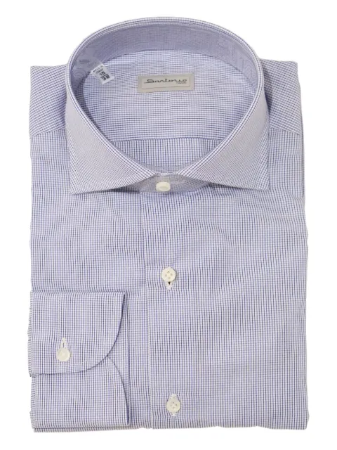 SARTORIO NAPOLI micro-check cotton shirt