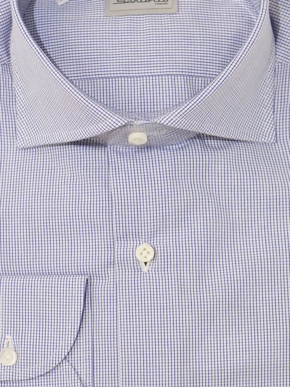 SARTORIO NAPOLI Geruit overhemd Blauw