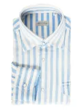 SARTORIO NAPOLI jumbo pinstripe snap-button shirt - Blue