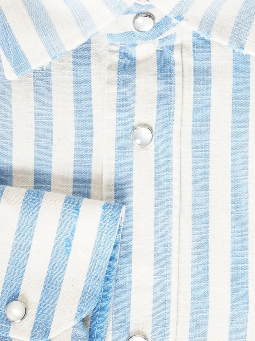 SARTORIO NAPOLI Jumbo overhemd met krijtstreep en drukknoop Blauw
