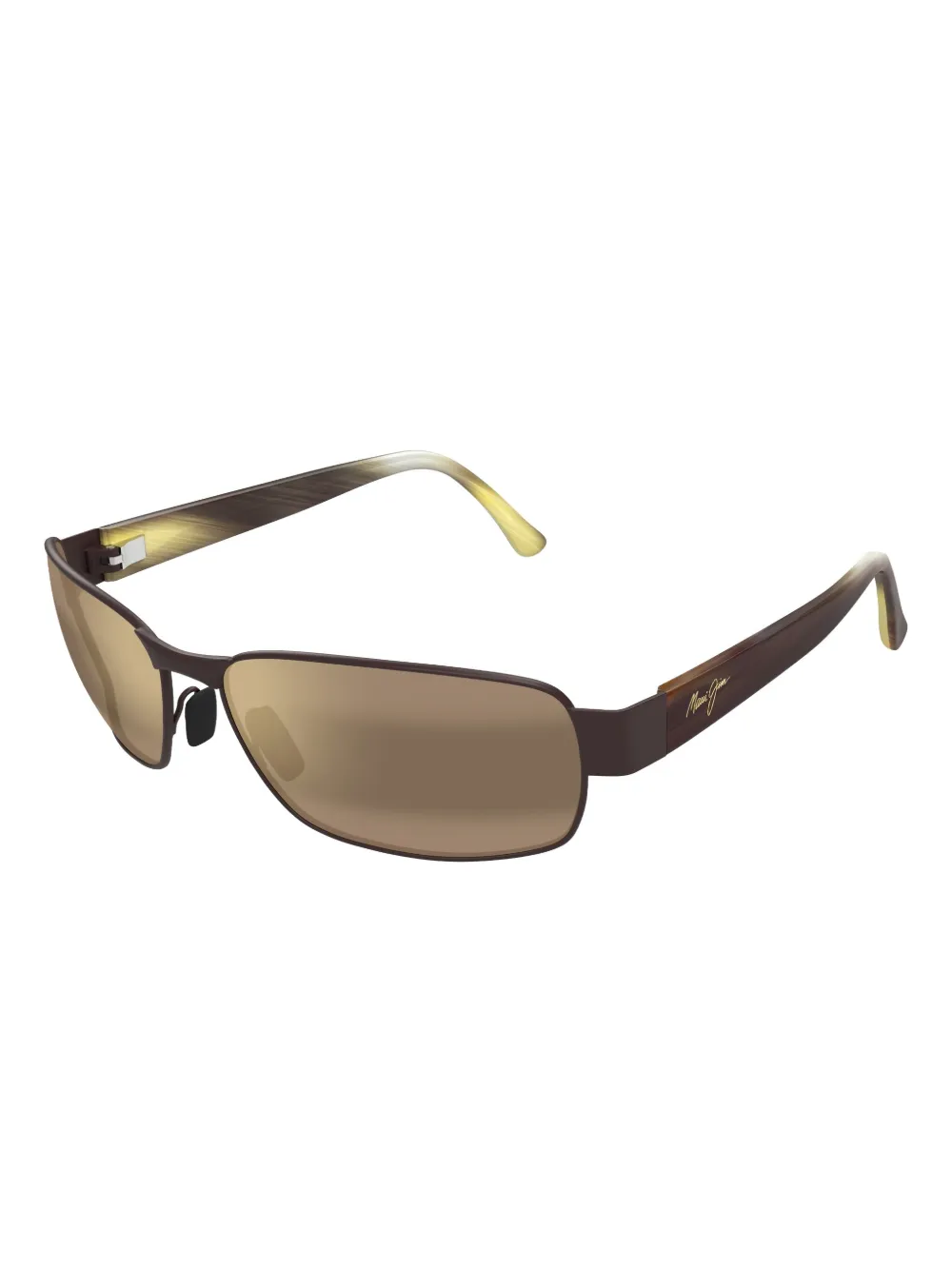 Maui Jim Zonnebril met rechthoekig montuur Bruin