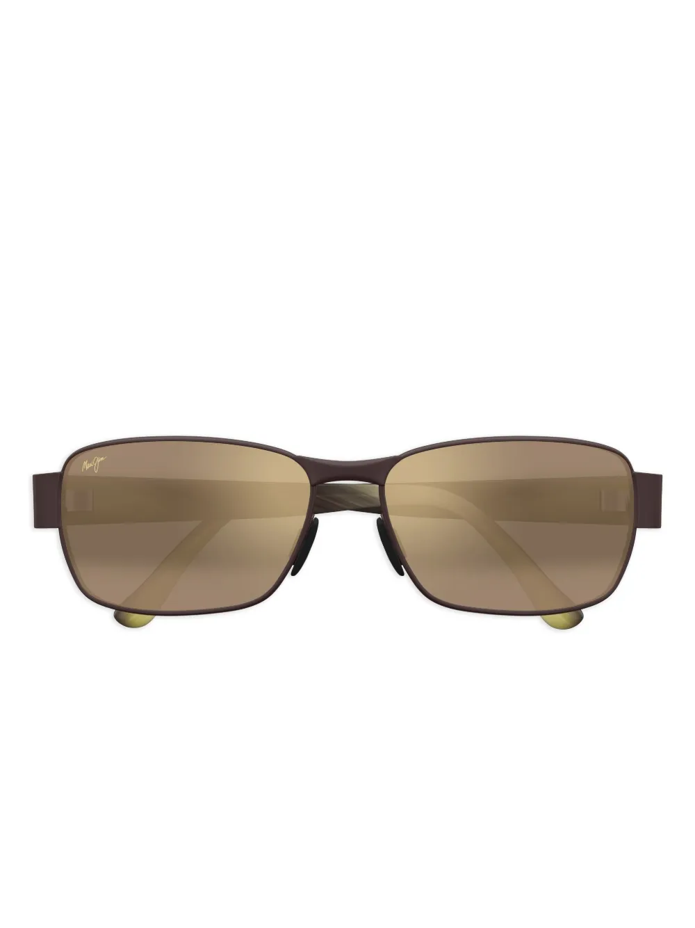 Maui Jim Zonnebril met rechthoekig montuur Bruin