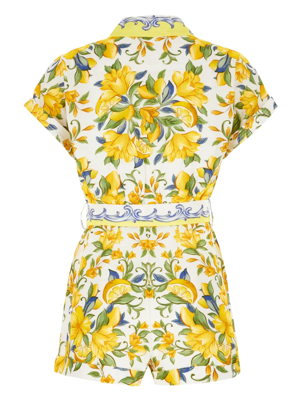 FARM Rio lemon-print jumpsuit - Geel