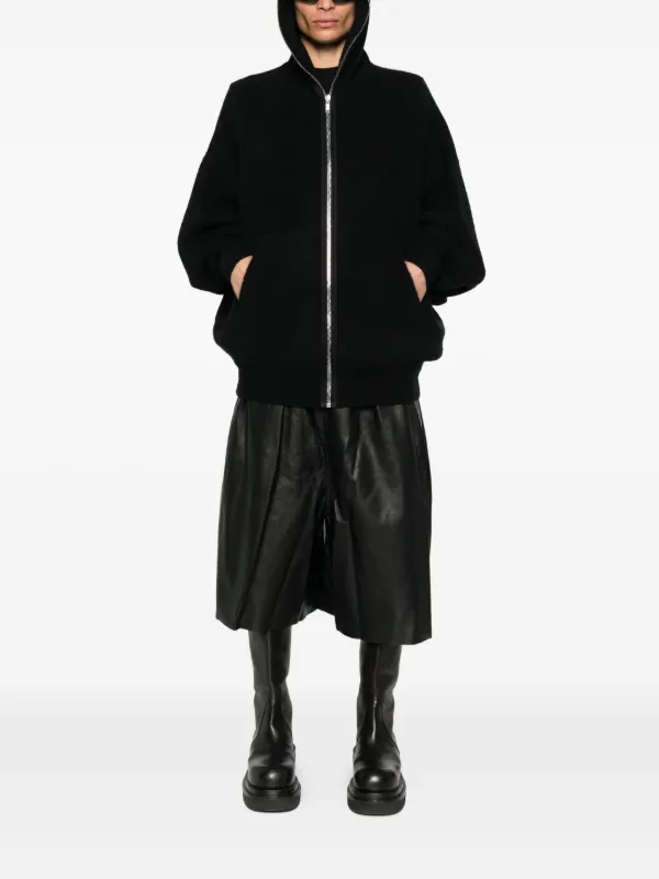 Rick Owens Hooded zip-up Hoodie | Black | FARFETCH JO