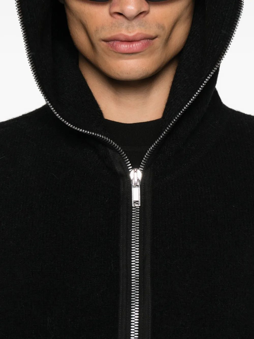 Rick Owens Hoodie met rits Zwart