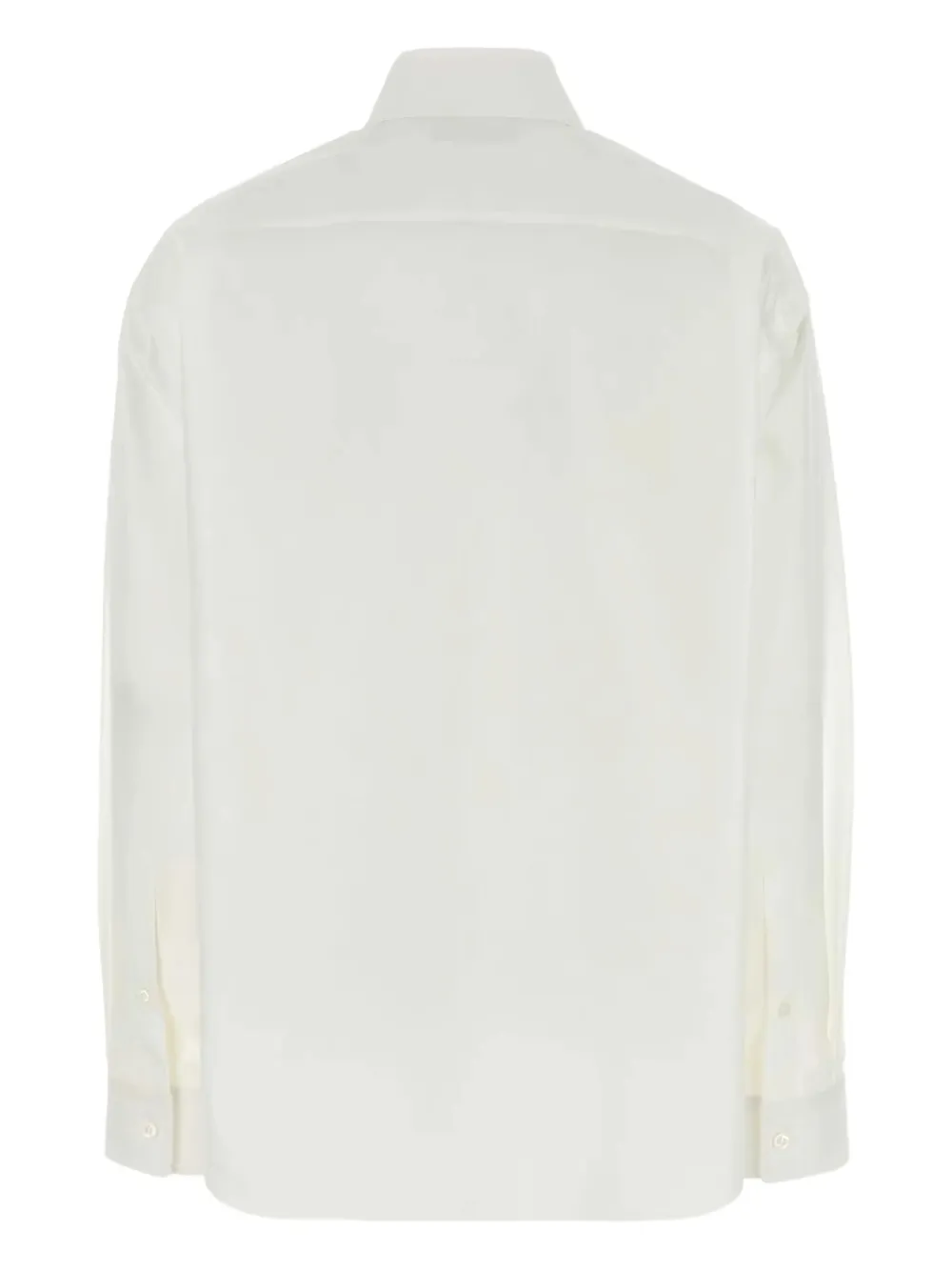 Balenciaga logo-embroidered poplin shirt Wit