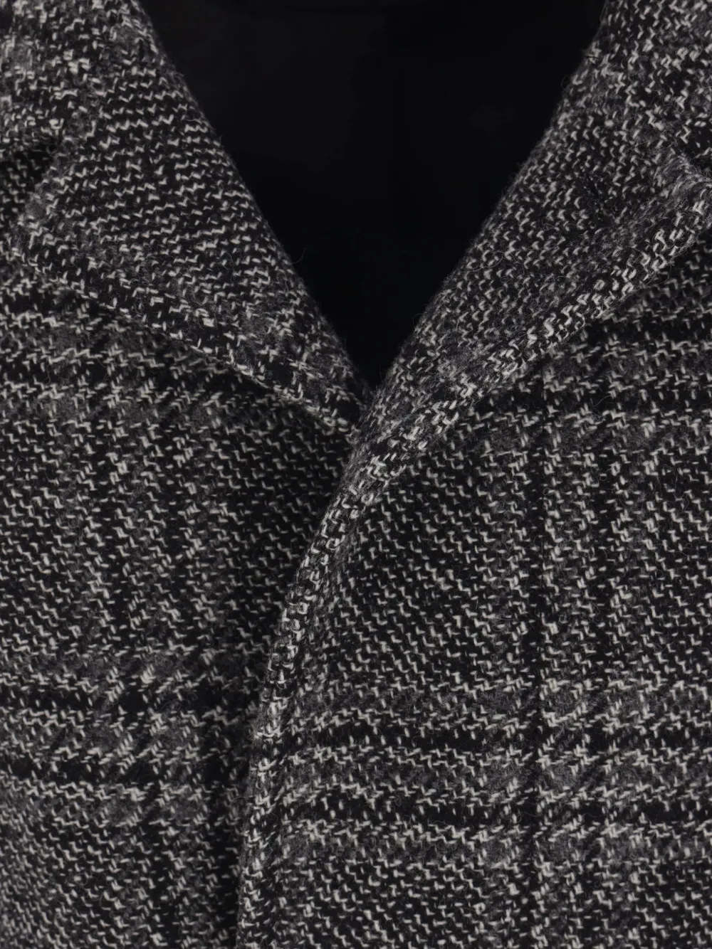 Balenciaga belted check coat Grijs