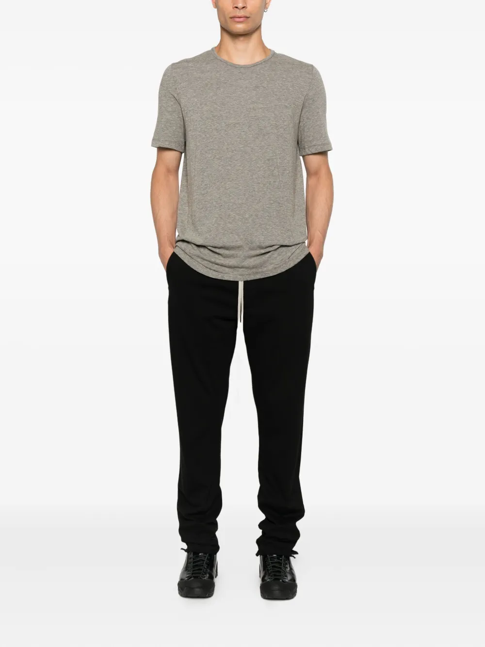 Rick Owens DRKSHDW Trainingsbroek met trekkoord en franje Zwart