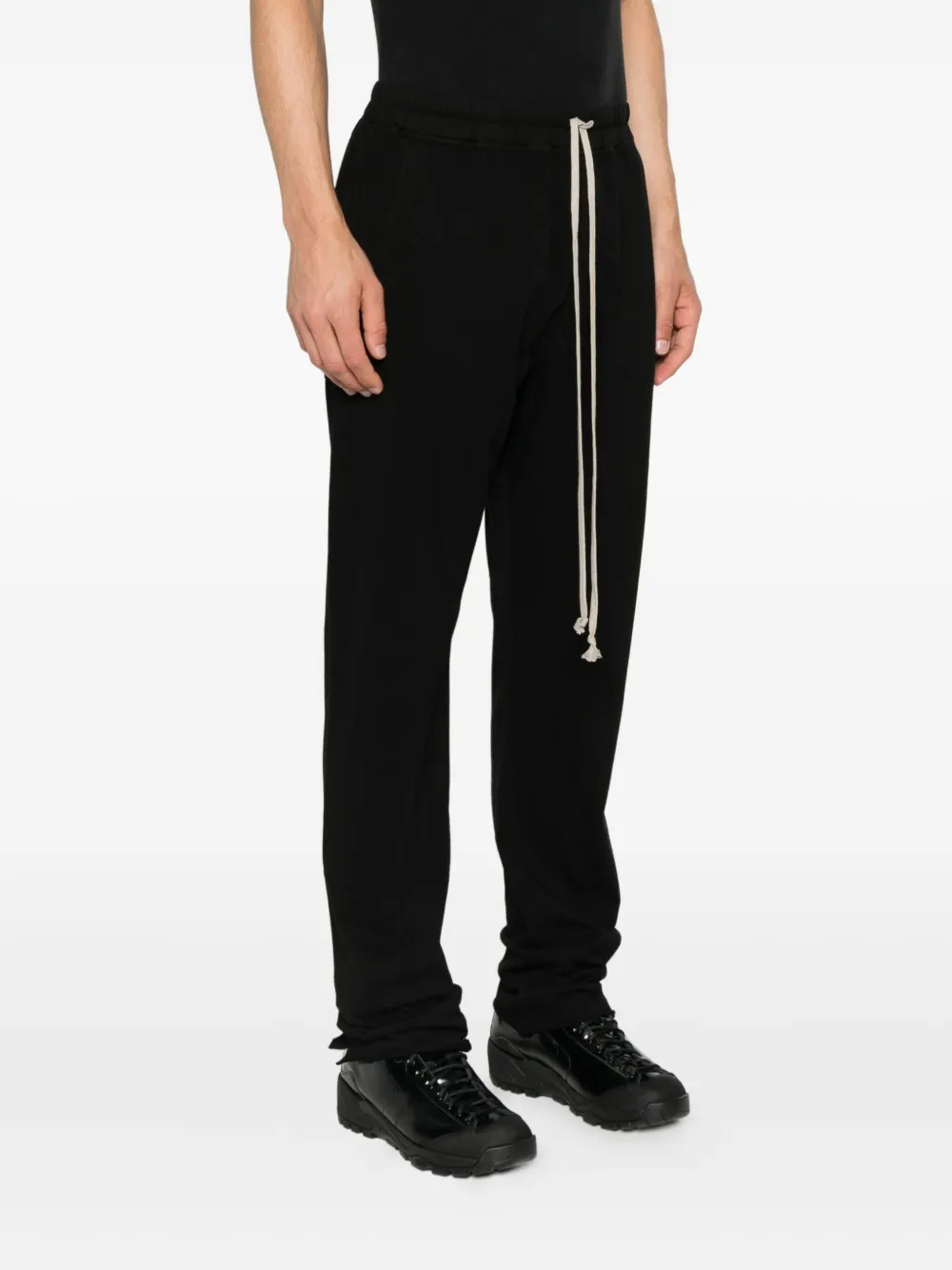 Rick Owens DRKSHDW Trainingsbroek met trekkoord en franje Zwart