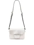 AllSaints Jupiter metallic flap cross body - Silver