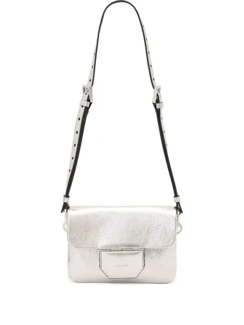 AllSaints Jupiter metallic flap cross body