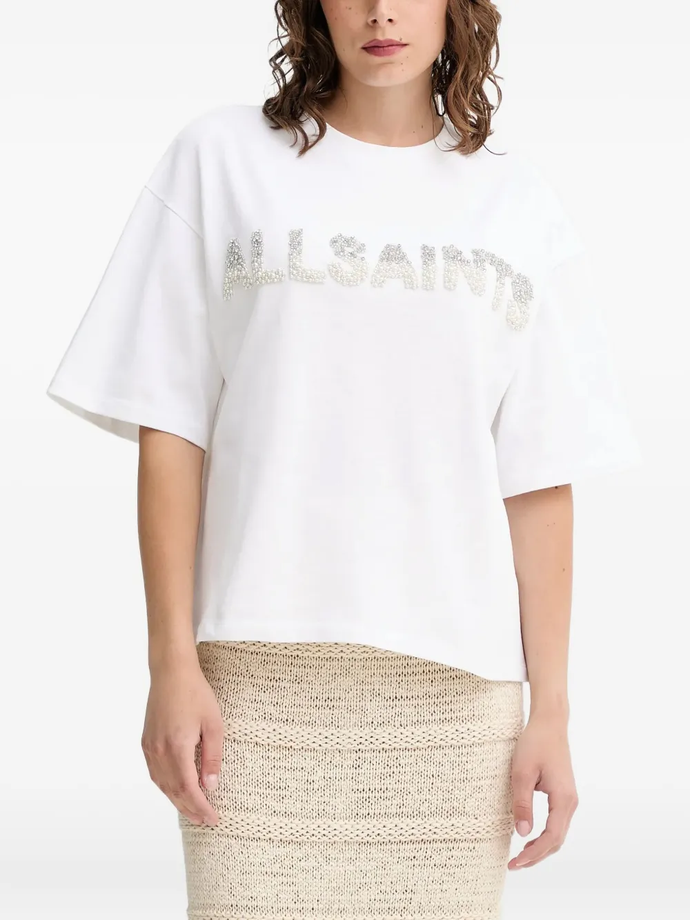 Amelie pearl-embellished T-shirt