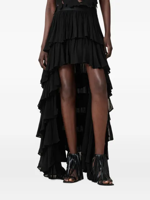 AllSaints Cavarly tiered ruffle maxi skirt