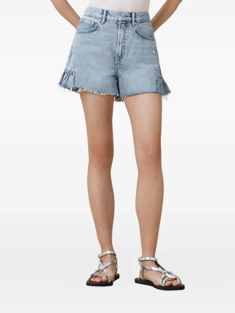 AllSaints Eliana ruffle-detail denim shorts