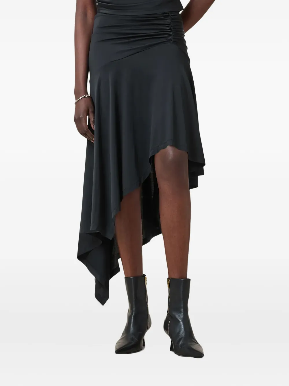Annalie asymmetric midi skirt