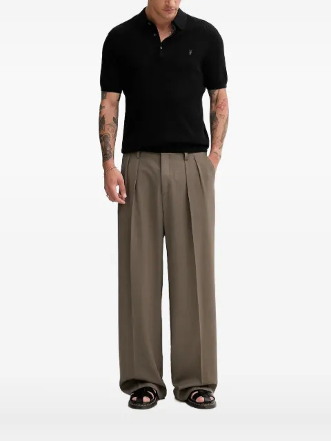AllSaints knitted cotton polo shirt