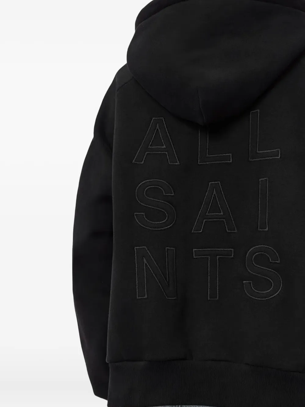 AllSaints Hoodie met geborduurd logo Zwart