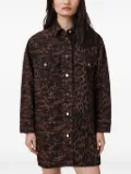 AllSaints Faye leopard-print mini shirt dress - Brown