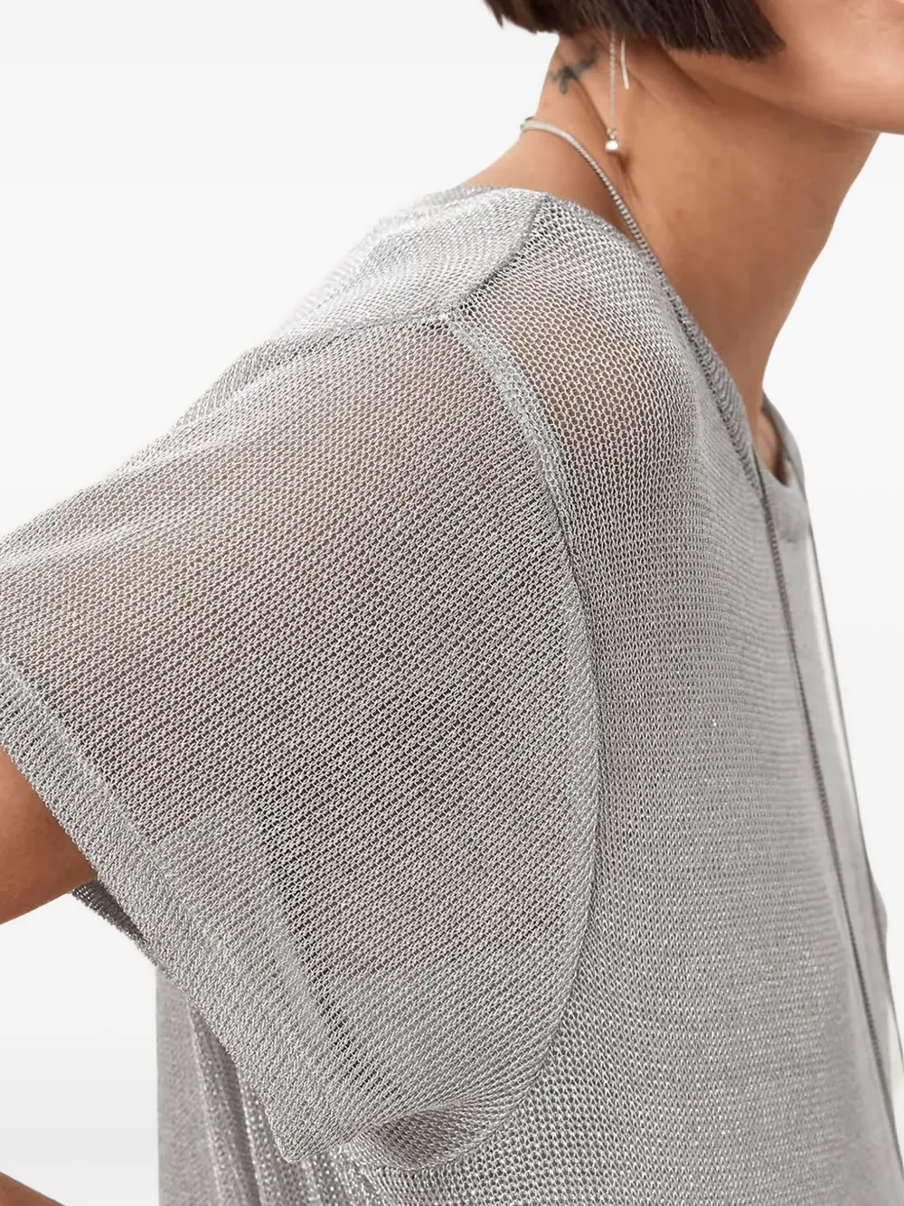 AllSaints Maxi-jurk met zijsplit Grijs