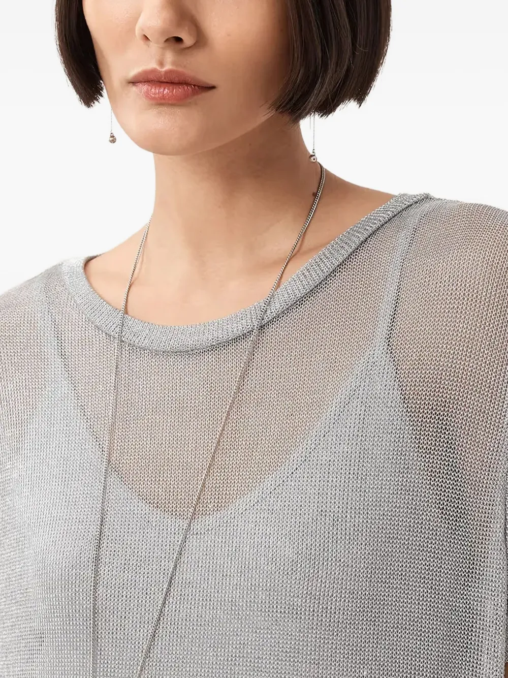 AllSaints Maxi-jurk met zijsplit Grijs