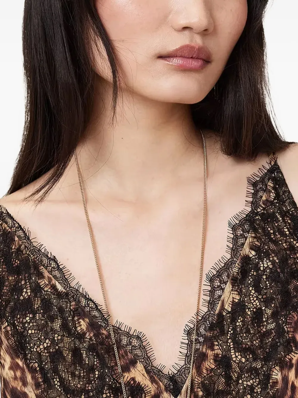 AllSaints Melia maxi-jurk met luipaardprint Bruin